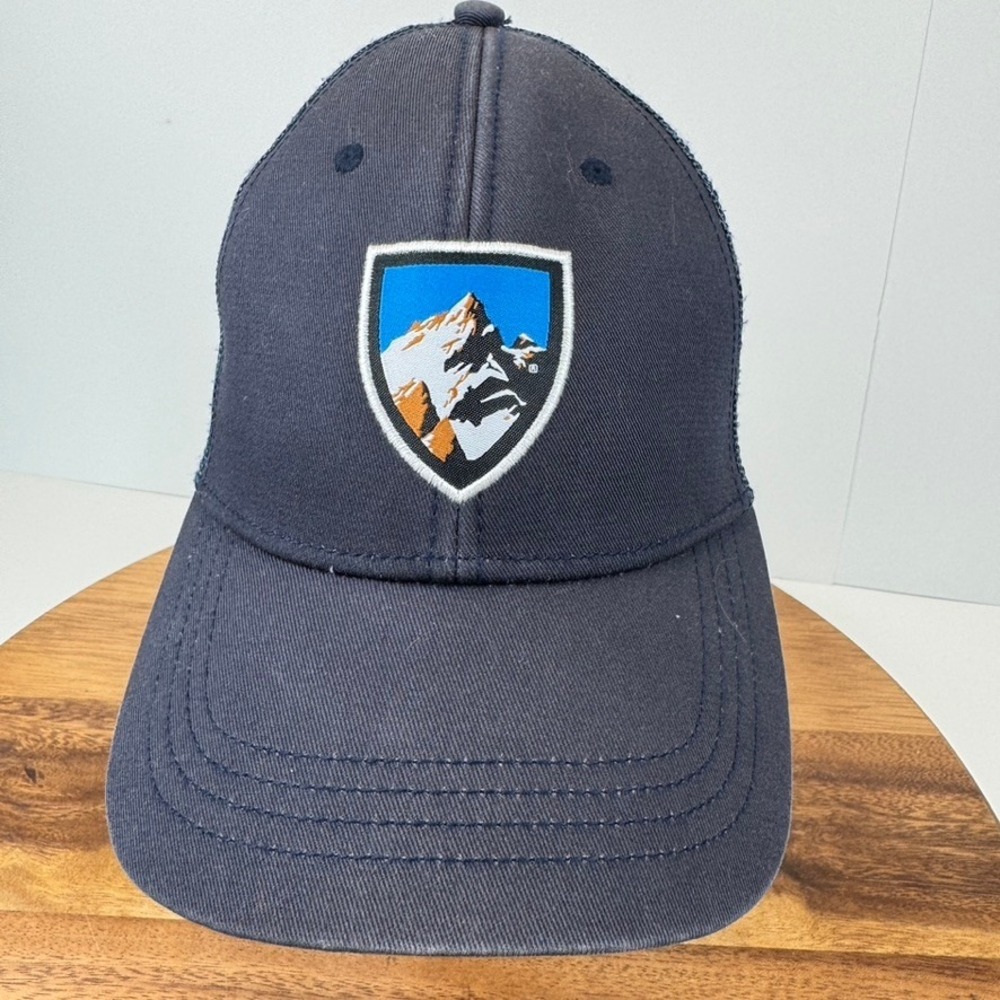 Kuhl Trucker Hat Cap Black Snapback Large Center badge
